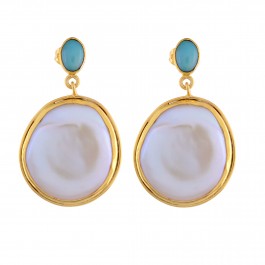 Pearl Earrings Opal Earrings - Sterling Silver Earrings - Handmade Earrings
